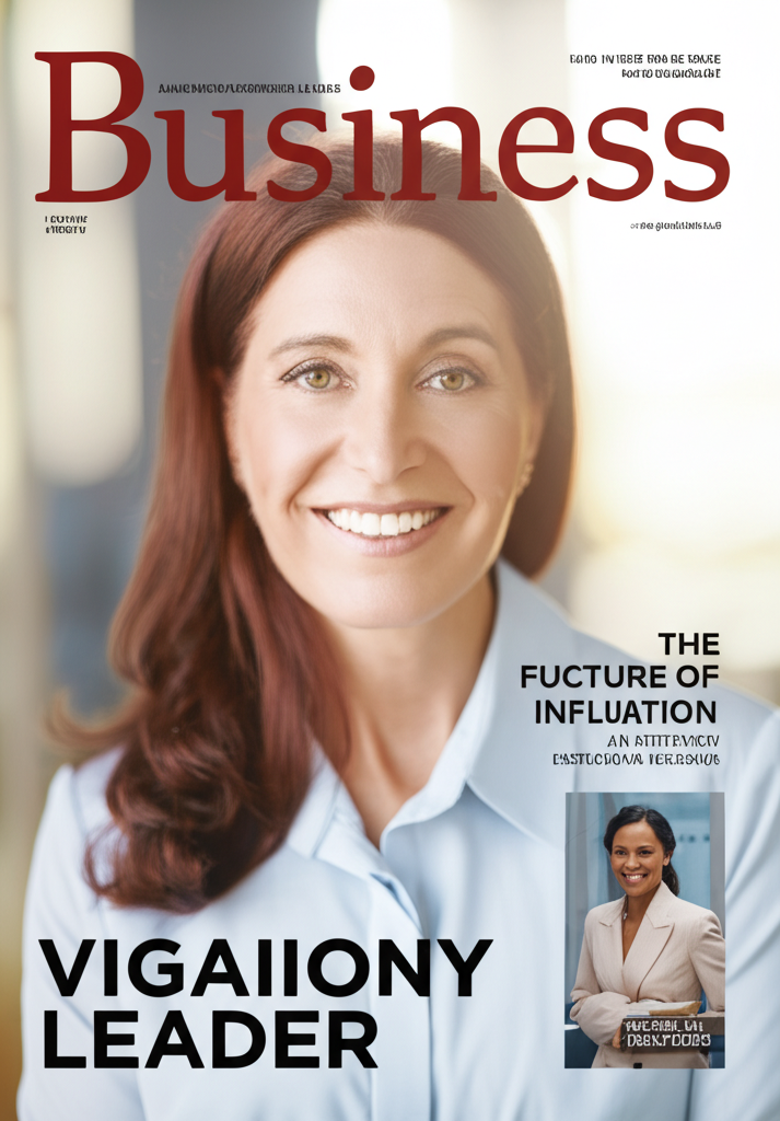 Magazine feature with business executive